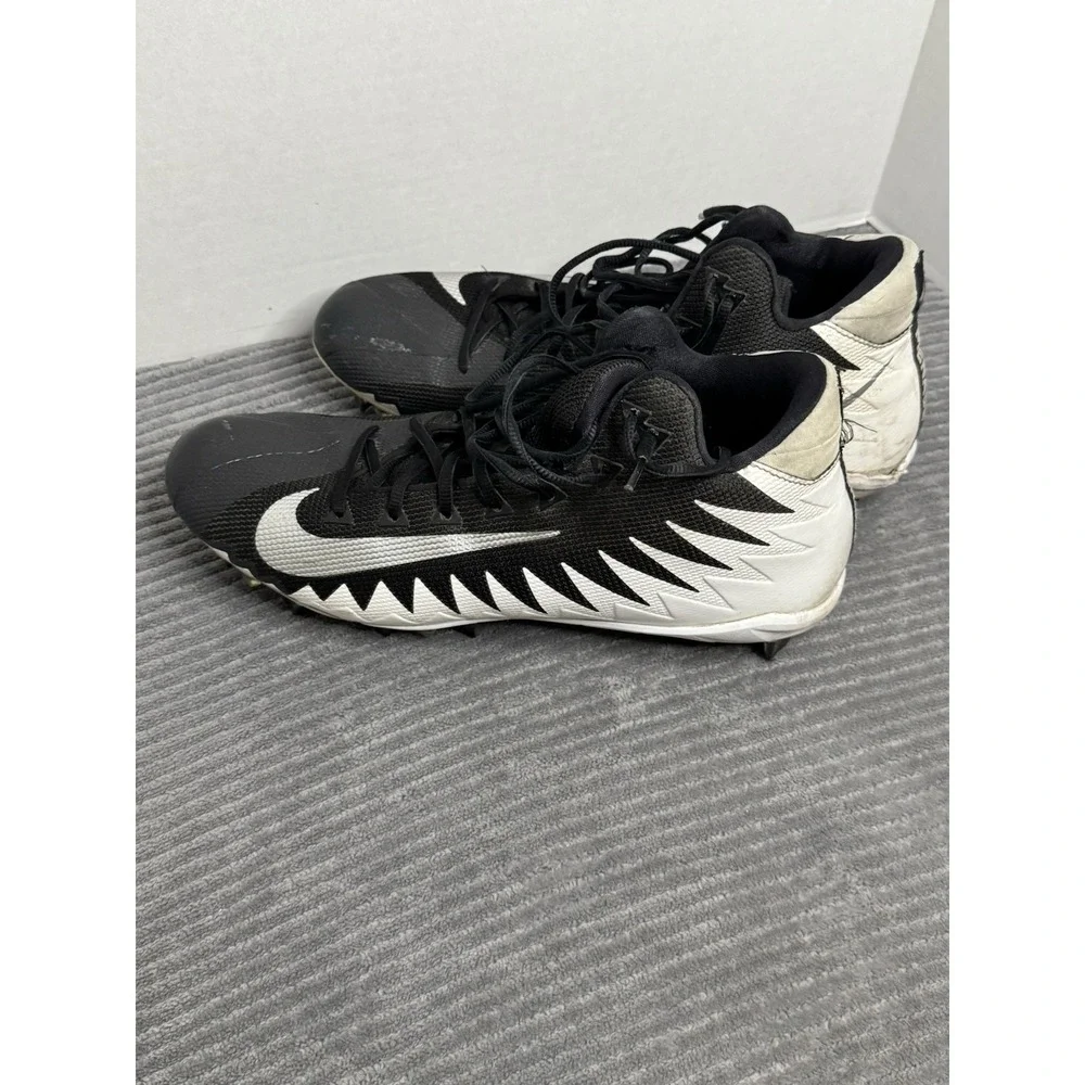 Nike Mens‎ Size 13 Alpha Menace Pro Mid Football Cleats Black And White